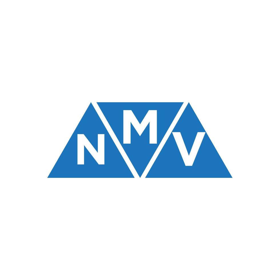 mnv abstrakt första logotyp design på vit bakgrund. mnv kreativ initialer brev logotyp begrepp. vektor