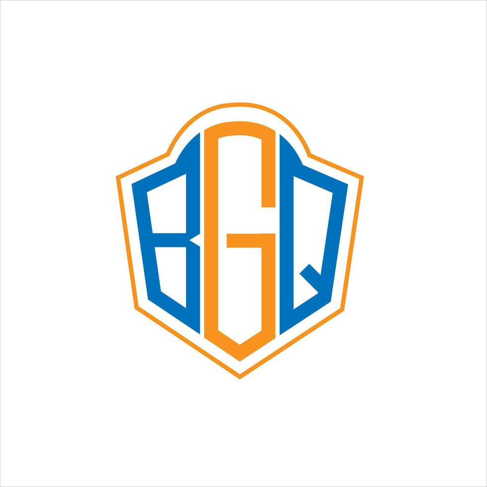 bgq abstraktes Monogramm-Schild-Logo-Design auf weißem Hintergrund. bgq kreatives Initialen-Buchstaben-Logo. vektor