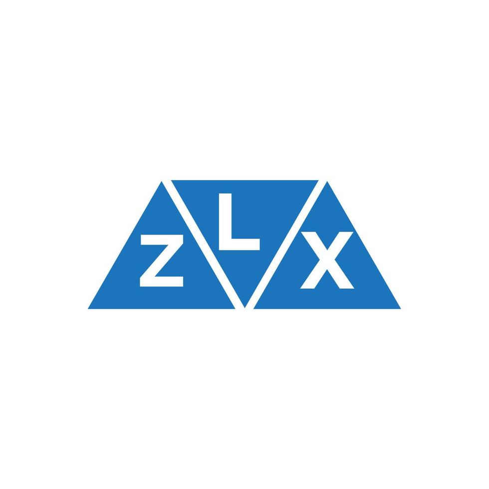 lzx abstraktes Anfangslogodesign auf weißem Hintergrund. lzx kreatives Initialen-Buchstaben-Logo-Konzept. vektor