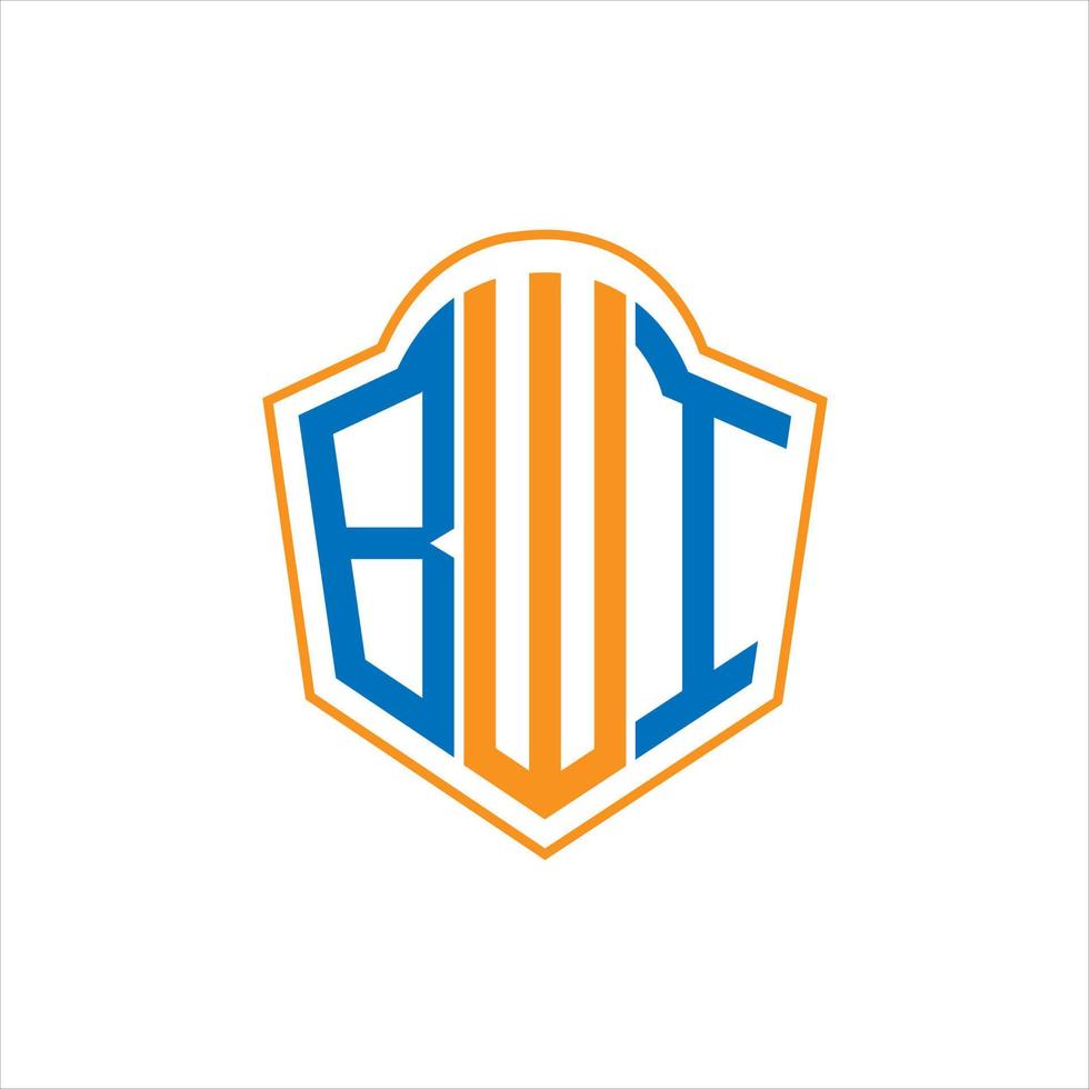 bwi abstrakt monogram skydda logotyp design på vit bakgrund. bwi kreativ initialer brev logotyp. vektor