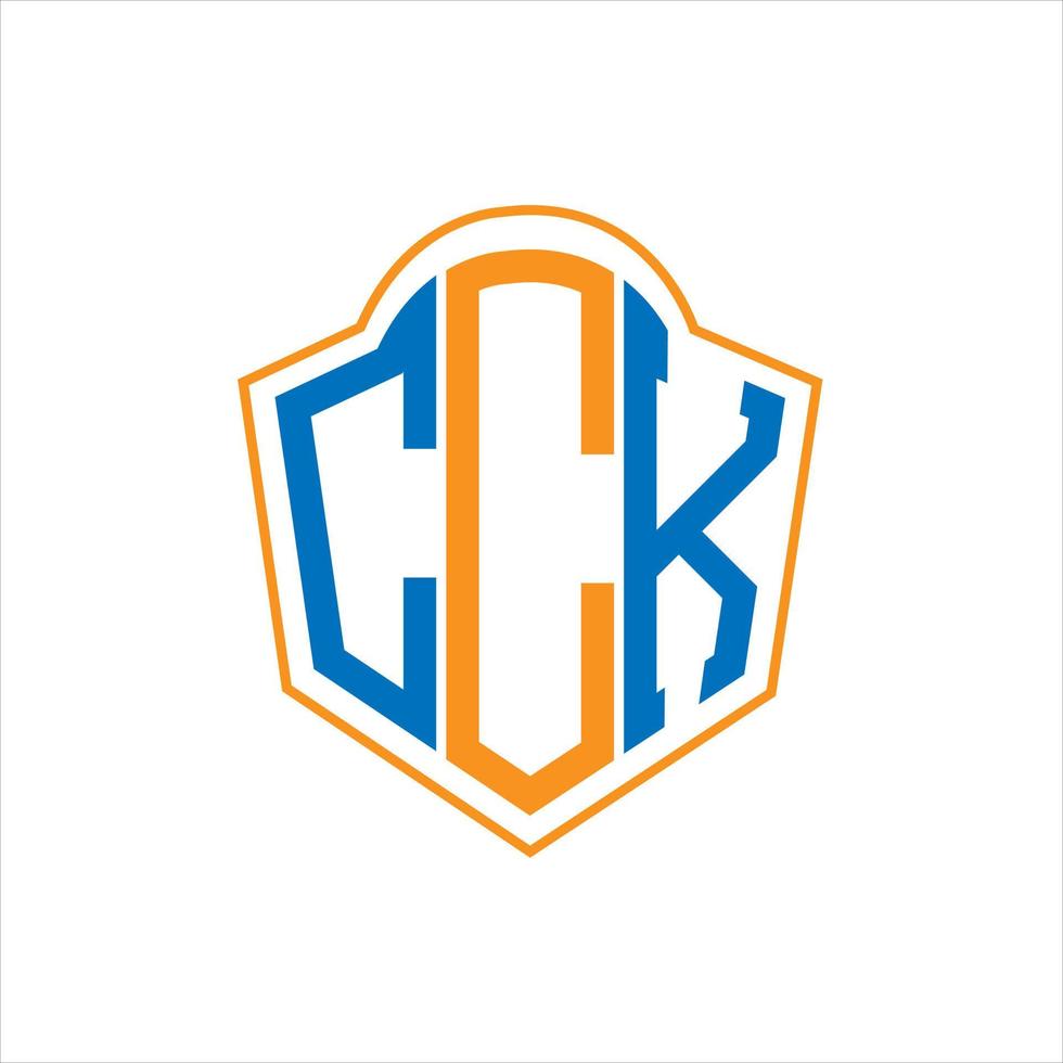 Cck abstraktes Monogramm-Schild-Logo-Design auf weißem Hintergrund. cck kreatives Initialen-Buchstaben-Logo. vektor