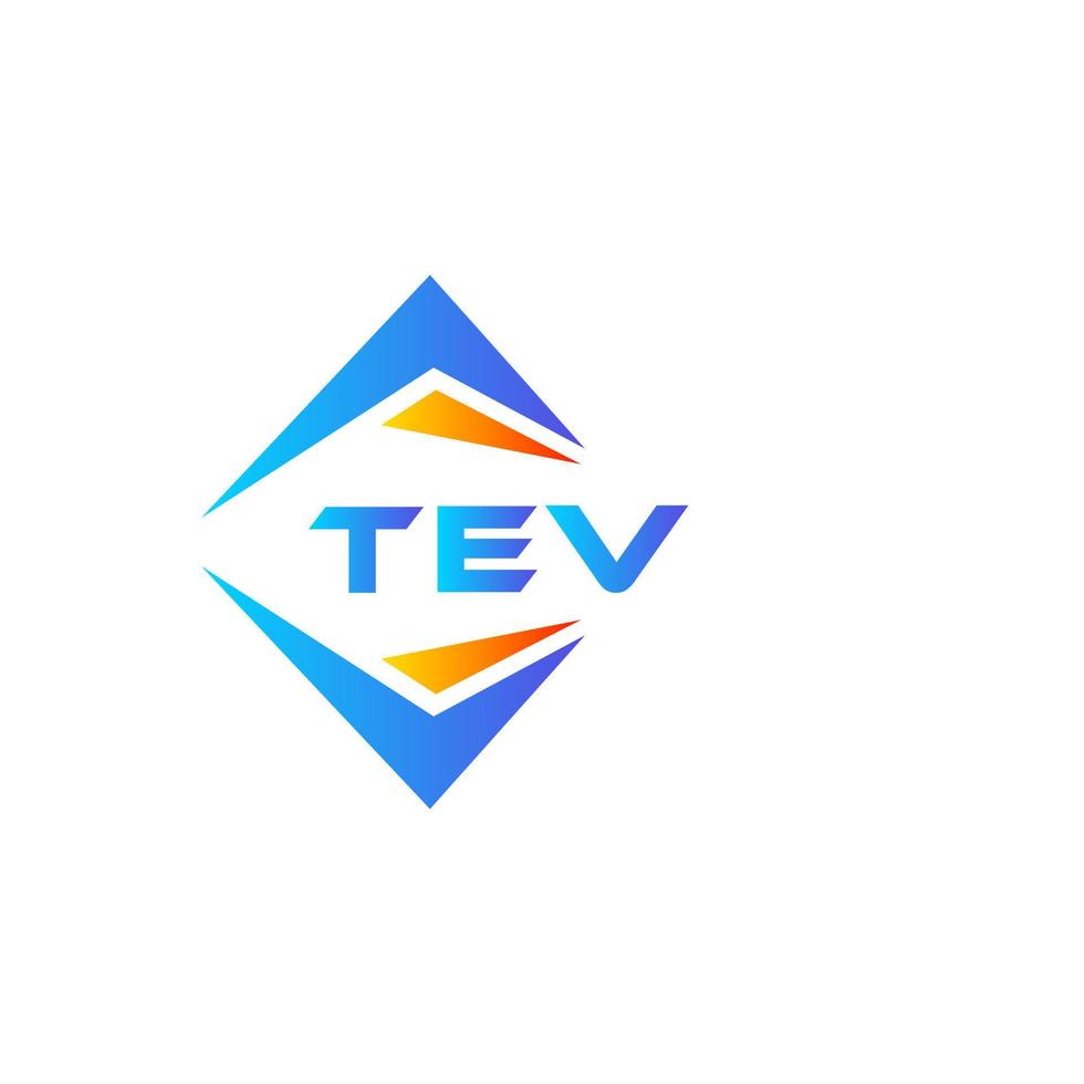 TEV abstraktes Technologie-Logo-Design auf weißem Hintergrund. tev kreative Initialen schreiben Logo-Konzept. vektor