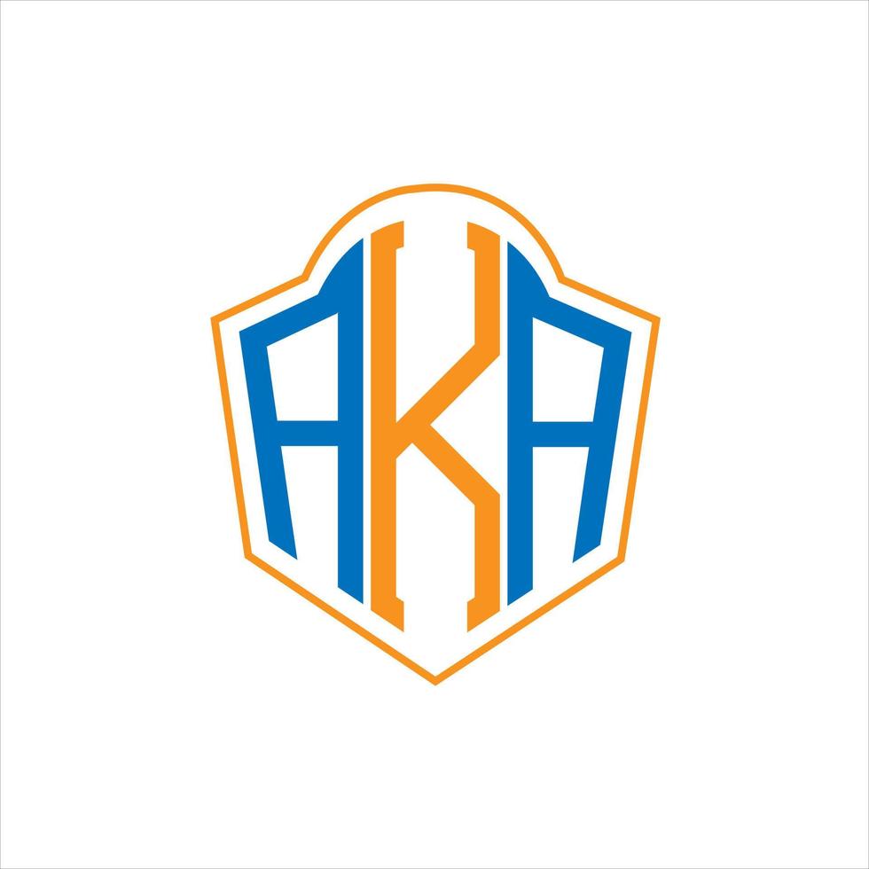 Auch bekannt als abstraktes Monogramm-Schild-Logo-Design auf weißem Hintergrund. alias kreatives Initialen-Buchstabenlogo. vektor