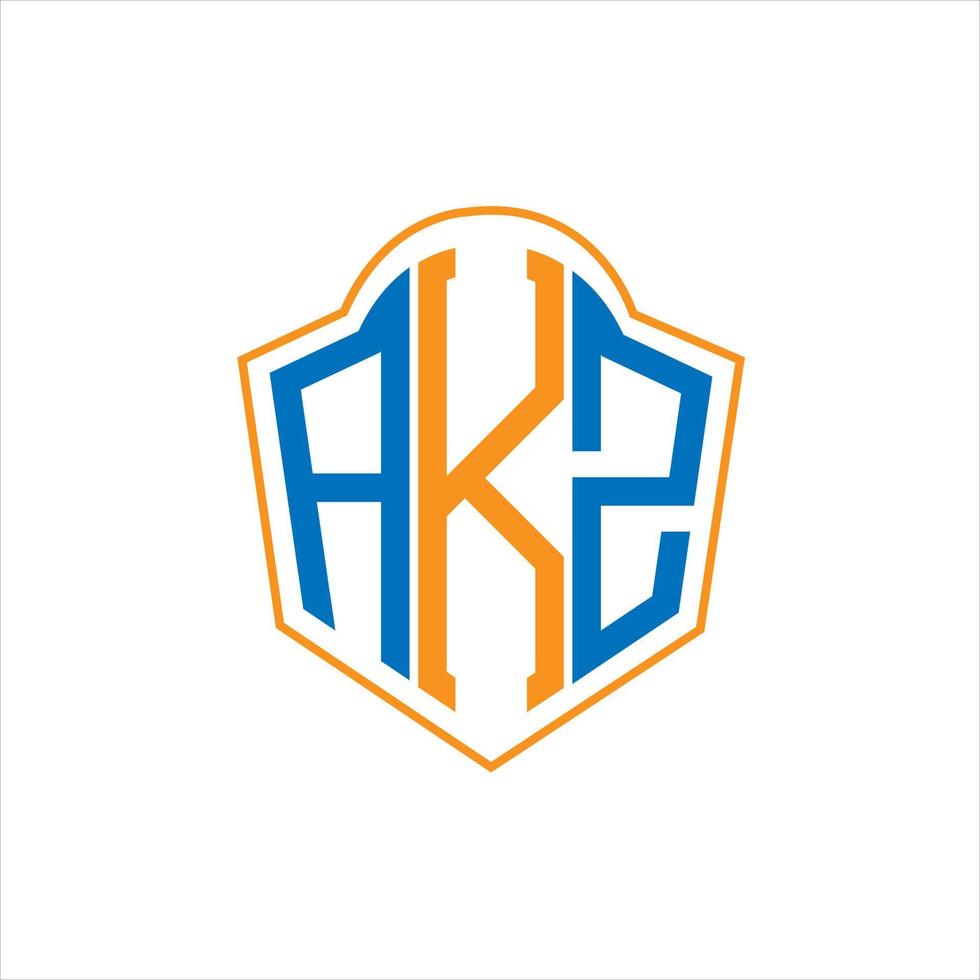 akz abstrakt monogram skydda logotyp design på vit bakgrund. akz kreativ initialer brev logotyp. vektor