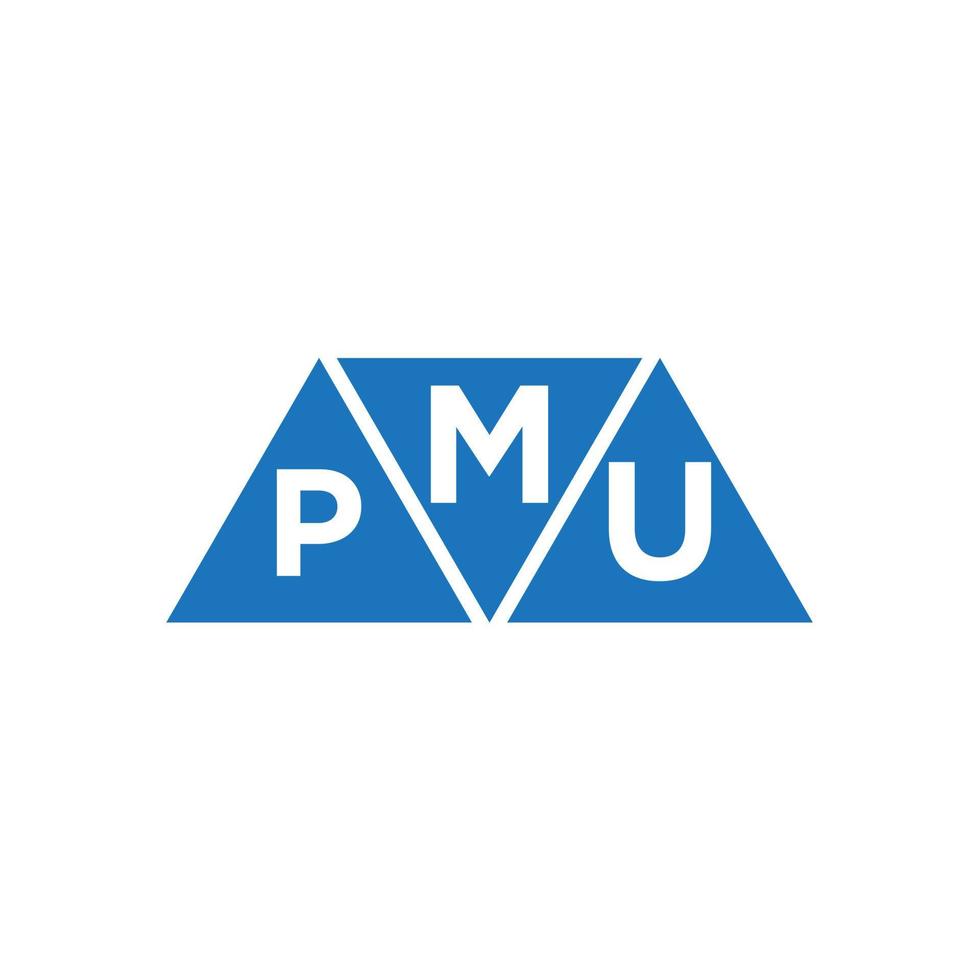 mpu abstraktes Anfangslogodesign auf weißem Hintergrund. mpu kreative Initialen schreiben Logo-Konzept. vektor