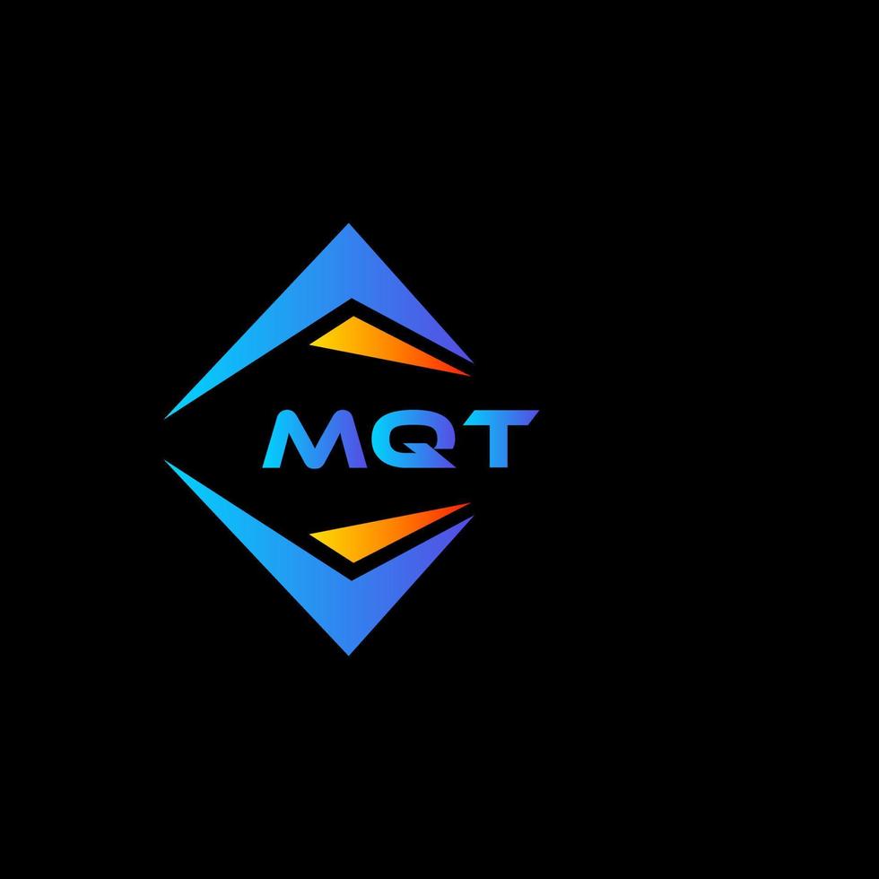mqt abstraktes Technologie-Logo-Design auf schwarzem Hintergrund. mqt kreatives Initialen-Buchstaben-Logo-Konzept. vektor