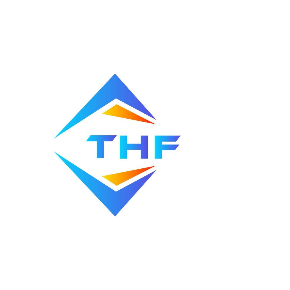 thf abstraktes Technologie-Logo-Design auf weißem Hintergrund. thf kreatives Initialen-Buchstaben-Logo-Konzept. vektor