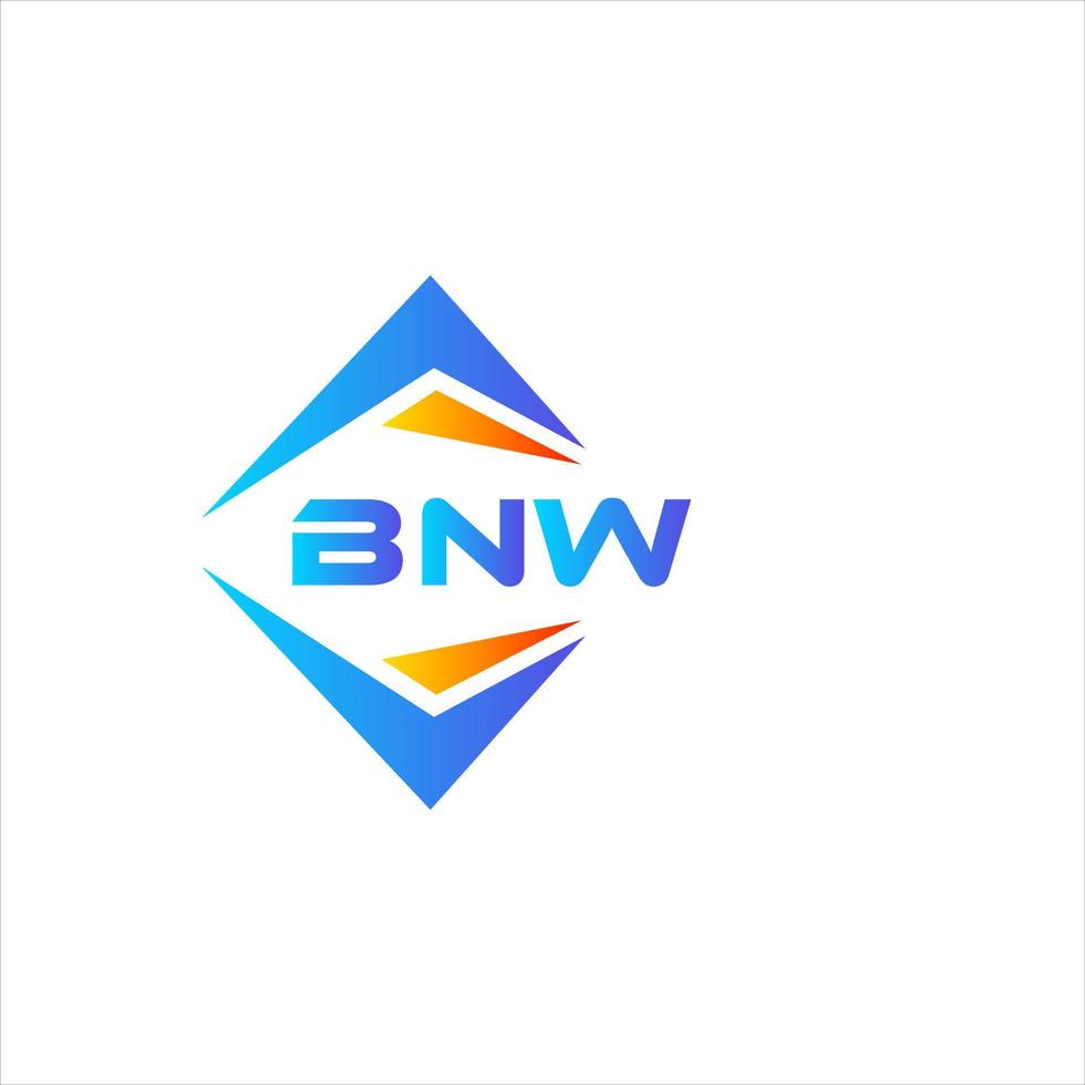 bnw abstraktes Technologie-Logo-Design auf weißem Hintergrund. bnw kreative Initialen schreiben Logo-Konzept. vektor