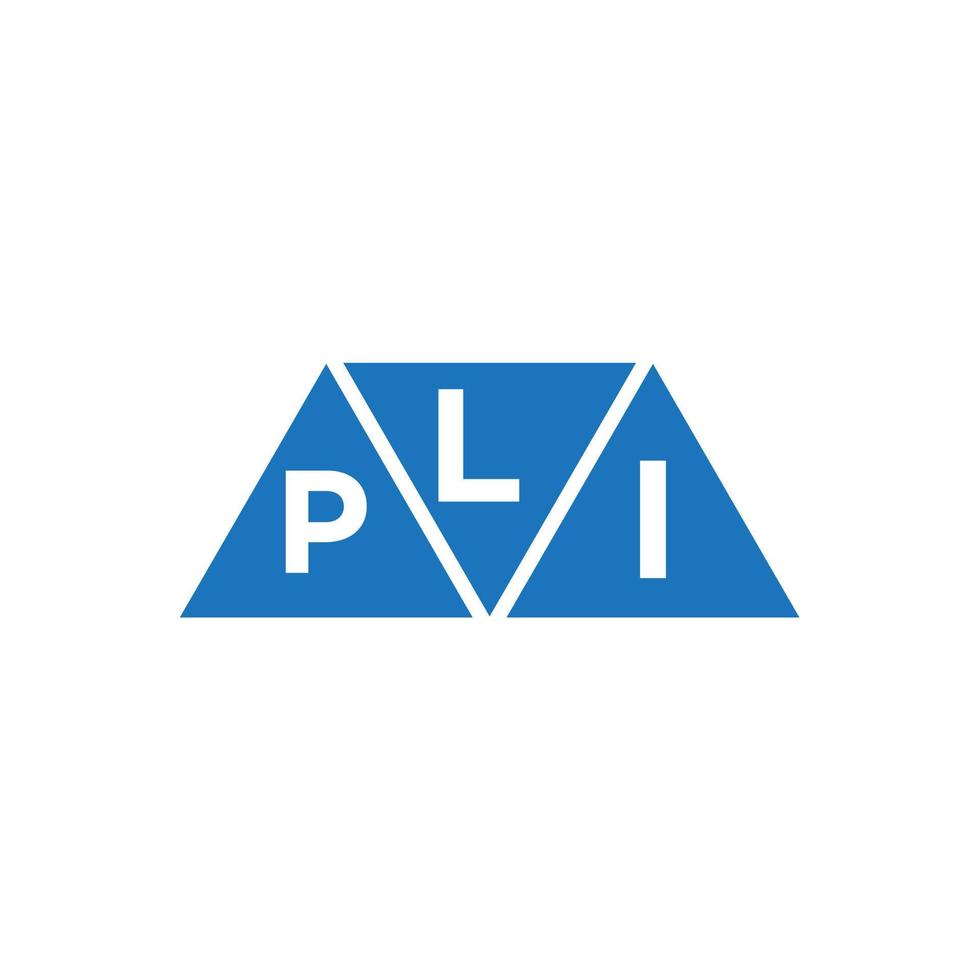 lpi abstraktes Anfangslogodesign auf weißem Hintergrund. lpi kreatives Initialen-Buchstaben-Logo-Konzept. vektor