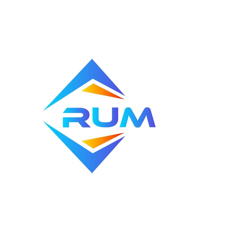 Rum-abstraktes Technologie-Logo-Design auf weißem Hintergrund. Rum kreative Initialen schreiben Logo-Konzept. vektor