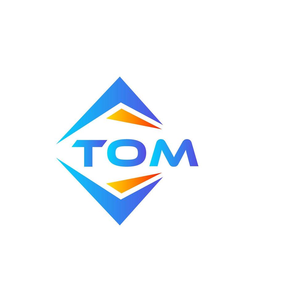 Tom abstraktes Technologie-Logo-Design auf weißem Hintergrund. Tom kreative Initialen schreiben Logo-Konzept. vektor