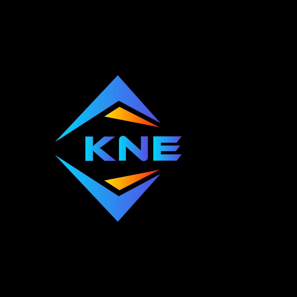 Knie abstraktes Technologie-Logo-Design auf schwarzem Hintergrund. kne kreative Initialen schreiben Logo-Konzept. vektor