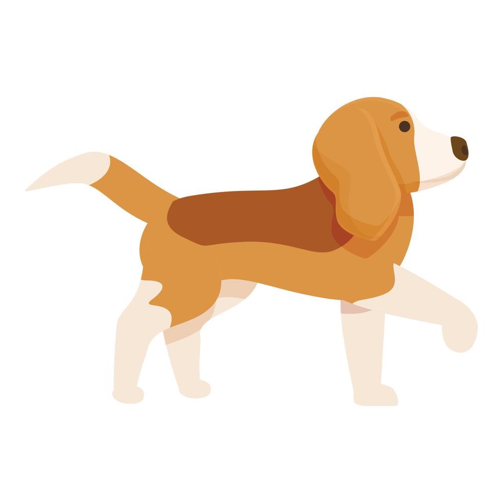 promenad hund ikon tecknad serie vektor. hund verkan vektor