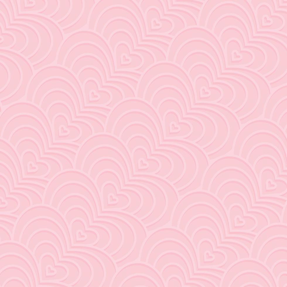 abstrakte rosa Herz geprägte Effektmuster-Vektorillustration vektor