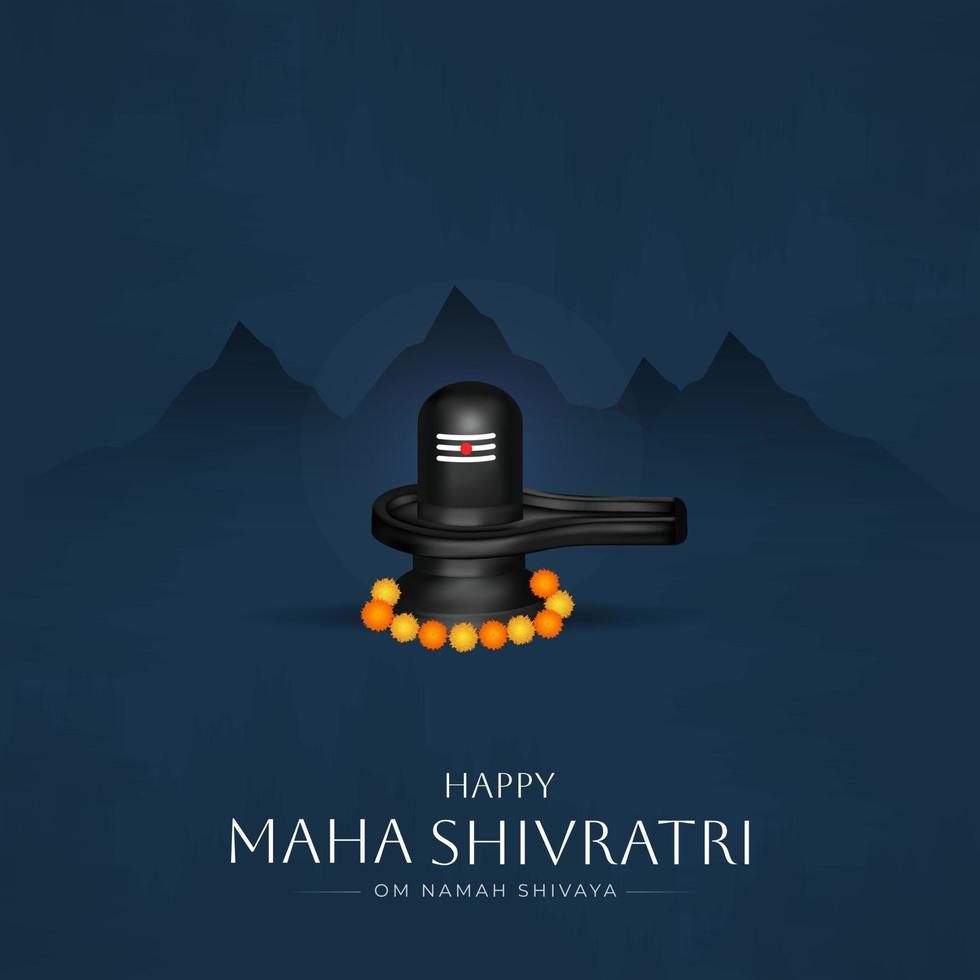 Lycklig maha shivaratri social media posta design vektor