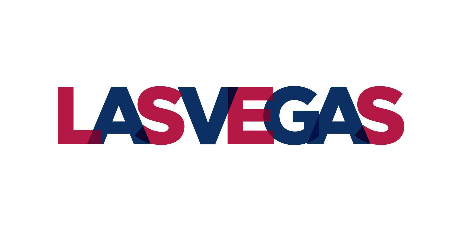 las vegas, nevada, usa-typografie-slogan-design. Amerika-Logo mit grafischem Stadtschriftzug für Print und Web. vektor