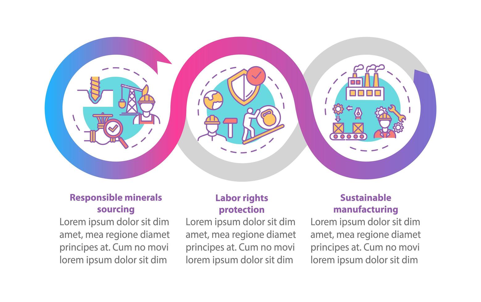 industriell produktion vektor infographic mall