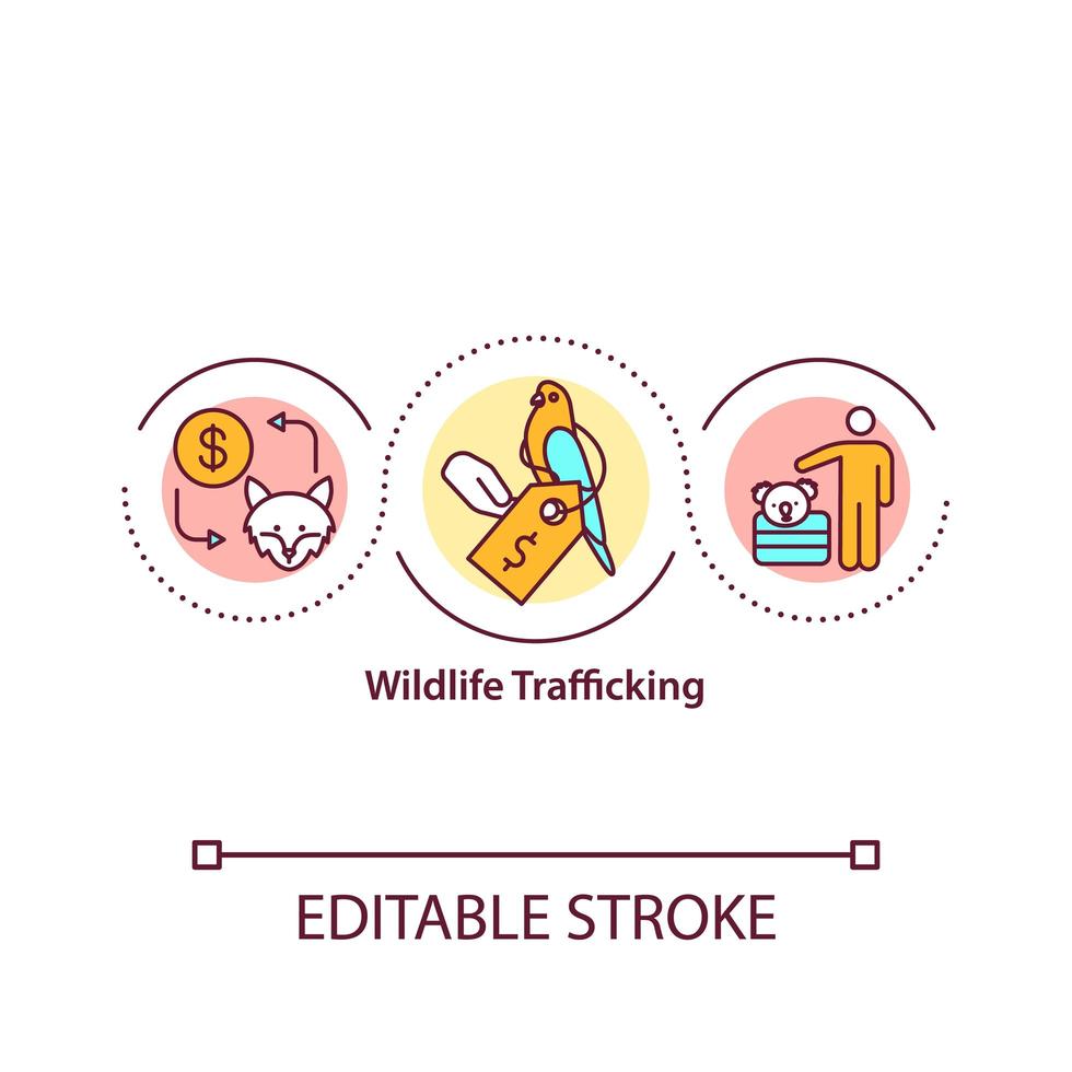 djurhandel handel koncept ikon vektor