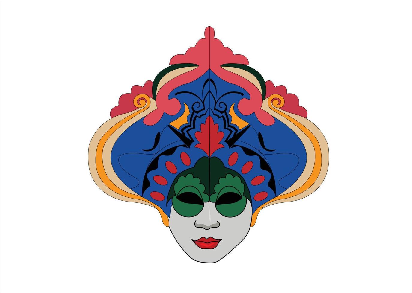 Albanien Maske Karneval Vector Illustration