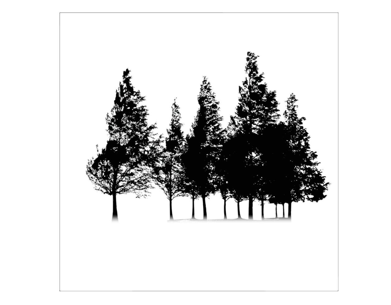 träd silhuett vektor illustration