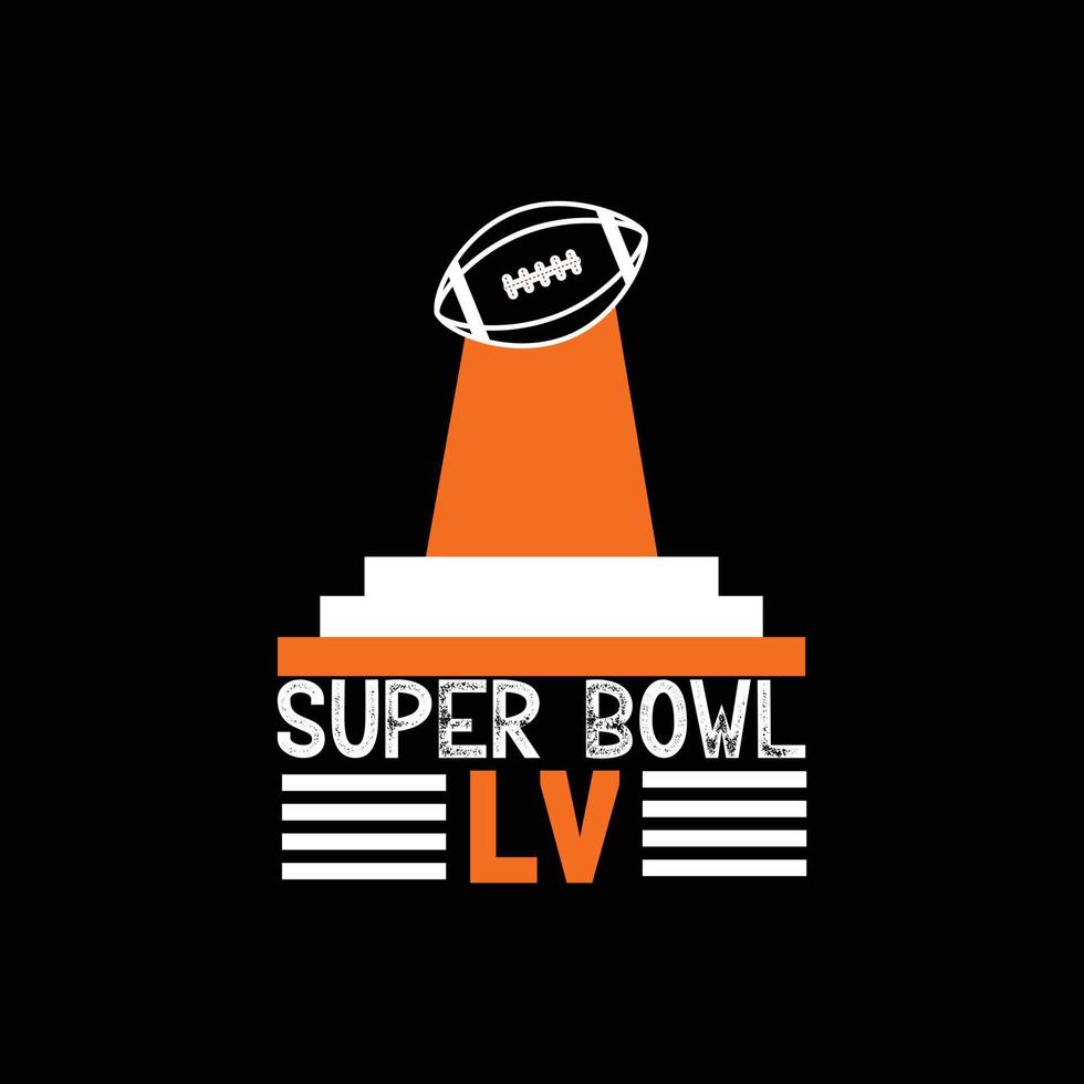 Super Bowl lv-Vektor-T-Shirt-Design. Super-Bowl-T-Shirt-Design. kann für bedruckte Tassen, Aufkleberdesigns, Grußkarten, Poster, Taschen und T-Shirts verwendet werden. vektor