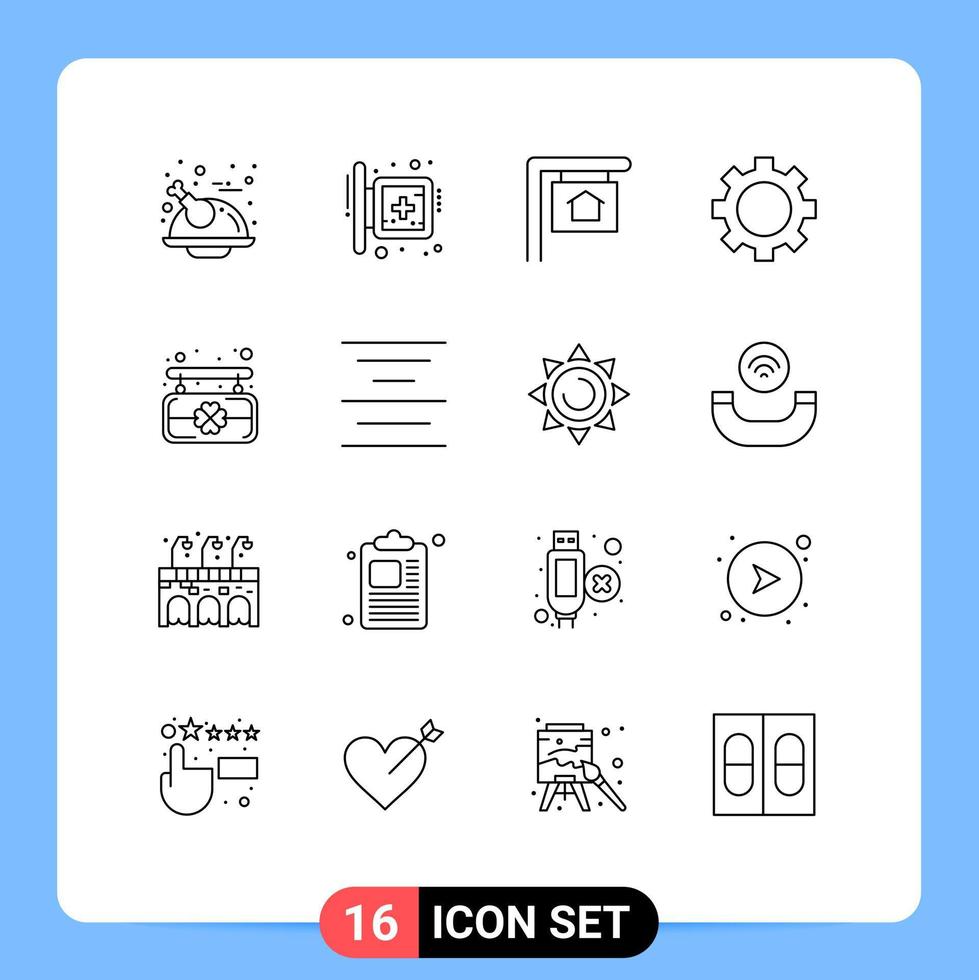 16 användare gränssnitt översikt packa av modern tecken och symboler av helgon teknologi sjukhus uppsättning enheter redigerbar vektor design element