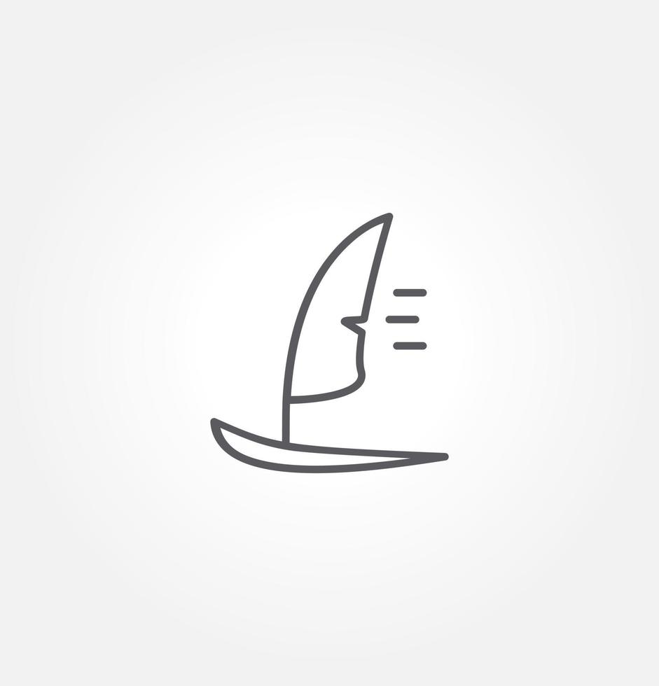 Windsurfbrett Symbol Vektor Illustration Logo Vorlage für viele Zwecke. isoliert auf weißem Hintergrund.