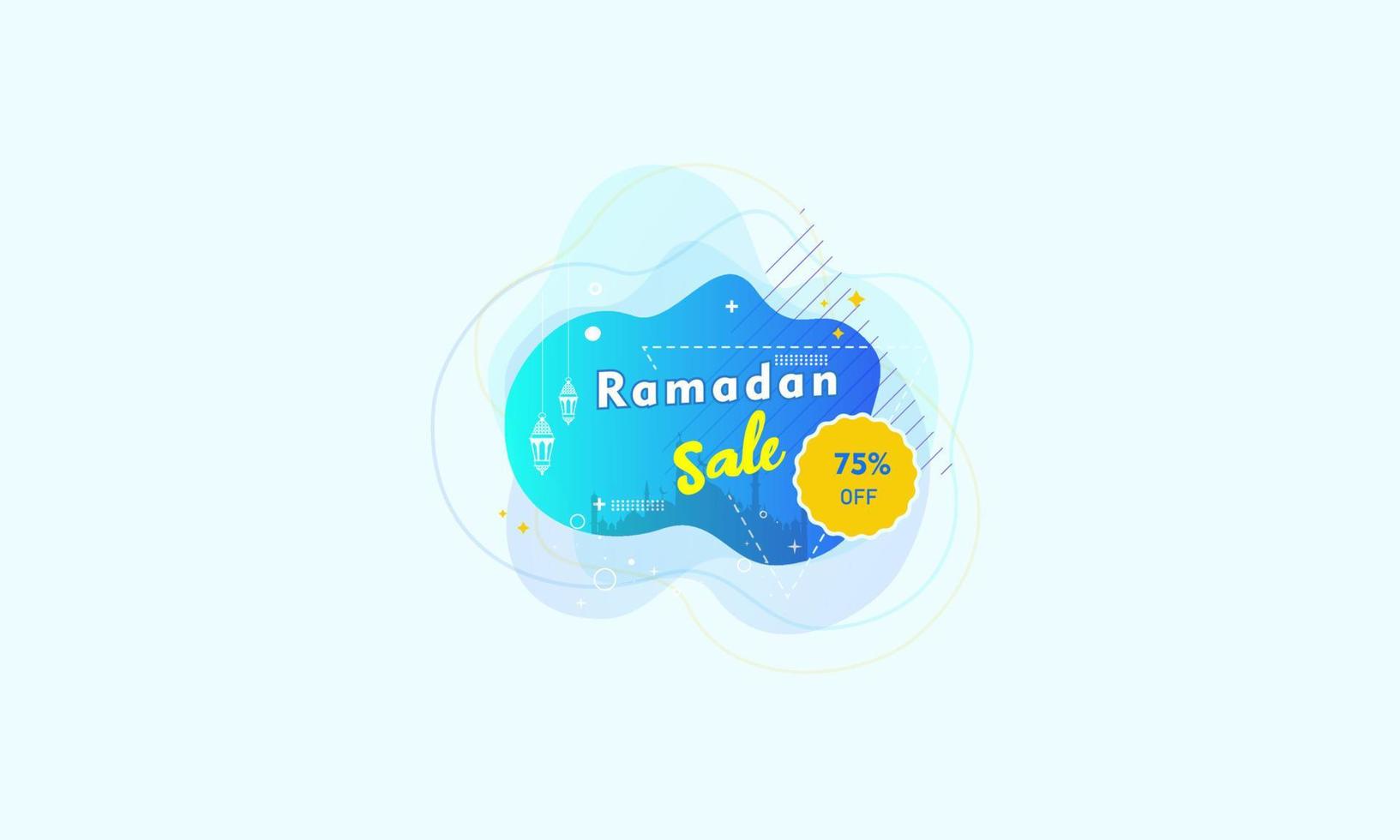 adobe illustrator artworkramadan verkauf social media banner rabatt vorlagendesign für geschäftsförderung vektor