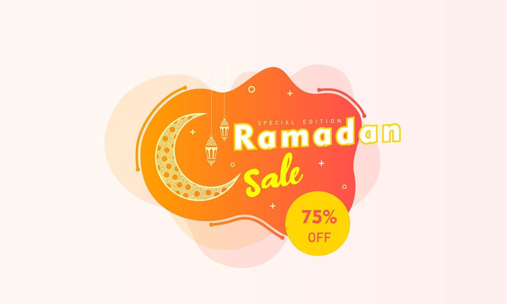 ramadan verkauf social media banner rabatt vorlagendesign für geschäftsförderung vektor