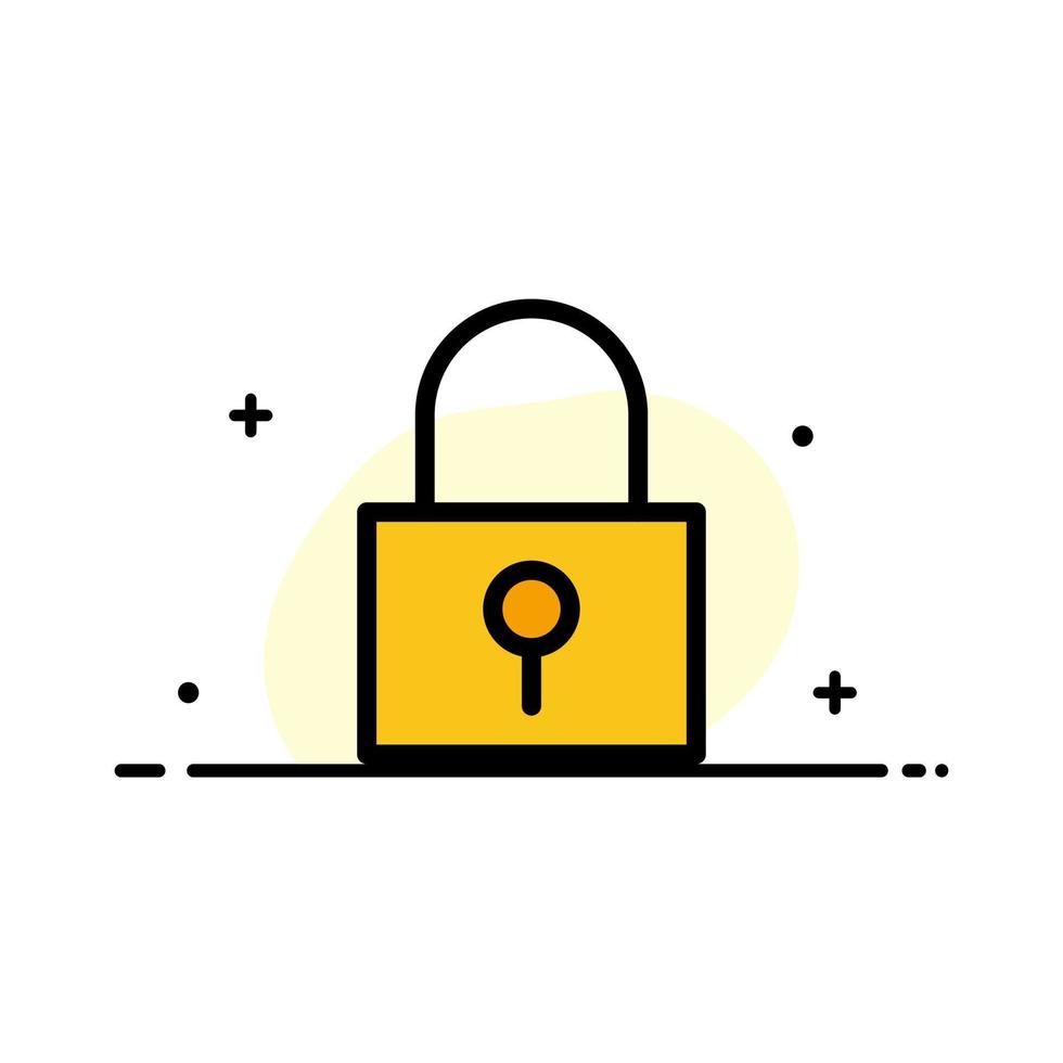 Passwort sperren Passwort sperren sicheres Passwort Geschäft flache Linie gefüllt Symbol Vektor Banner Vorlage