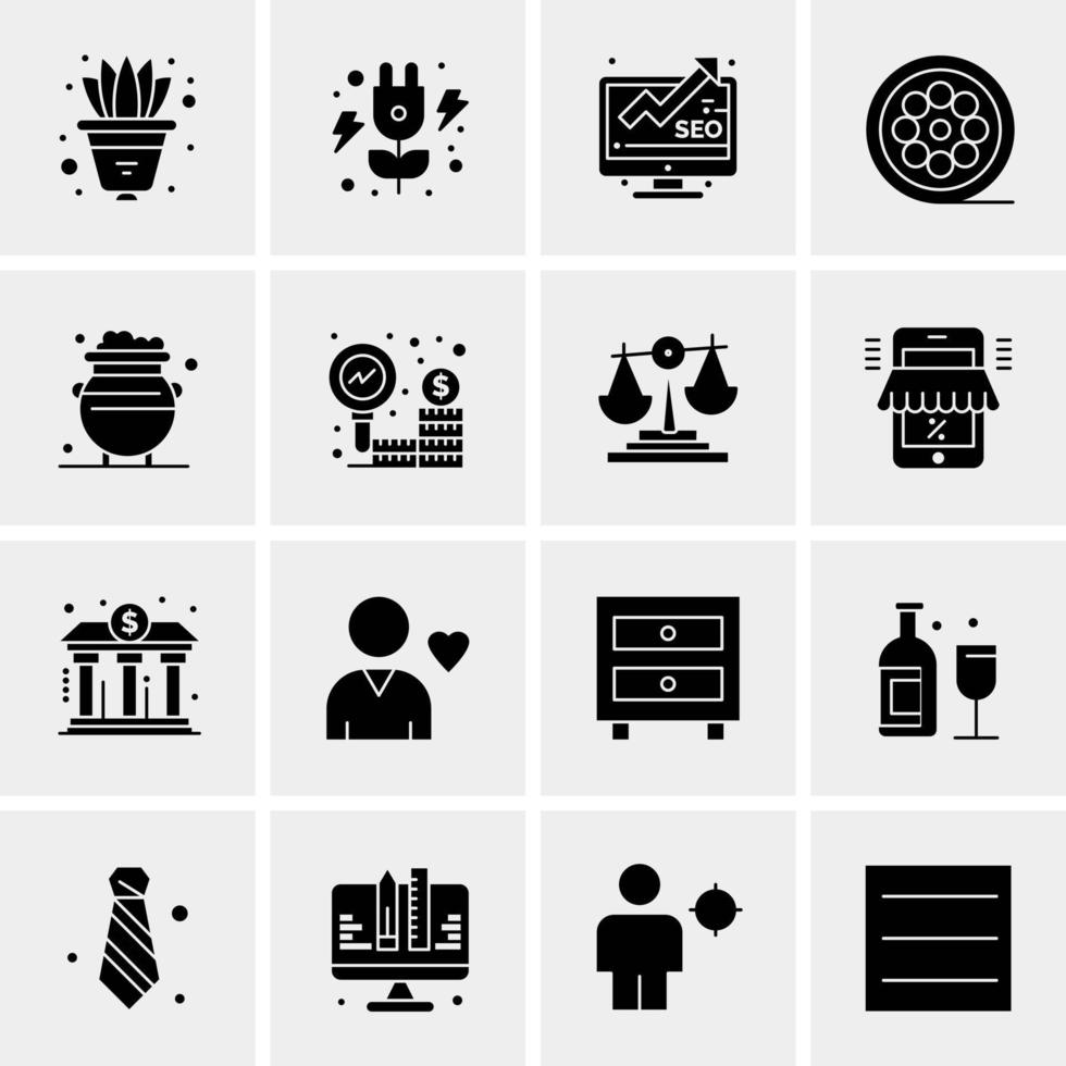 16 universelle Business-Icons Vektor kreative Icon-Illustration zur Verwendung in Web- und Mobilprojekten