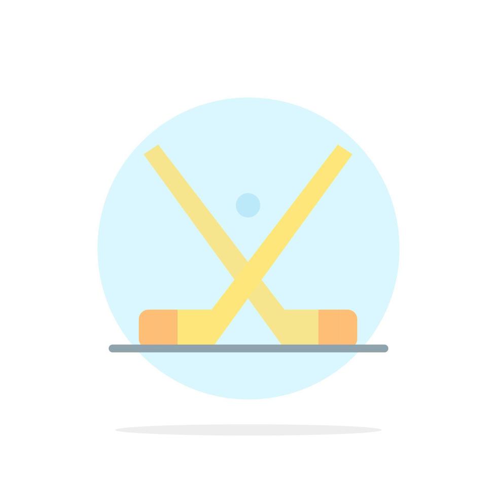 emblem hockey is pinne pinnar abstrakt cirkel bakgrund platt Färg ikon vektor