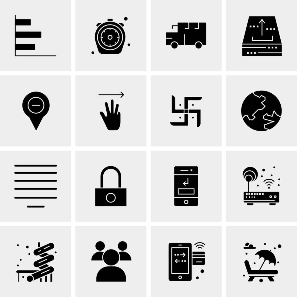 16 universelle Business-Icons Vektor kreative Icon-Illustration zur Verwendung in Web- und Mobilprojekten