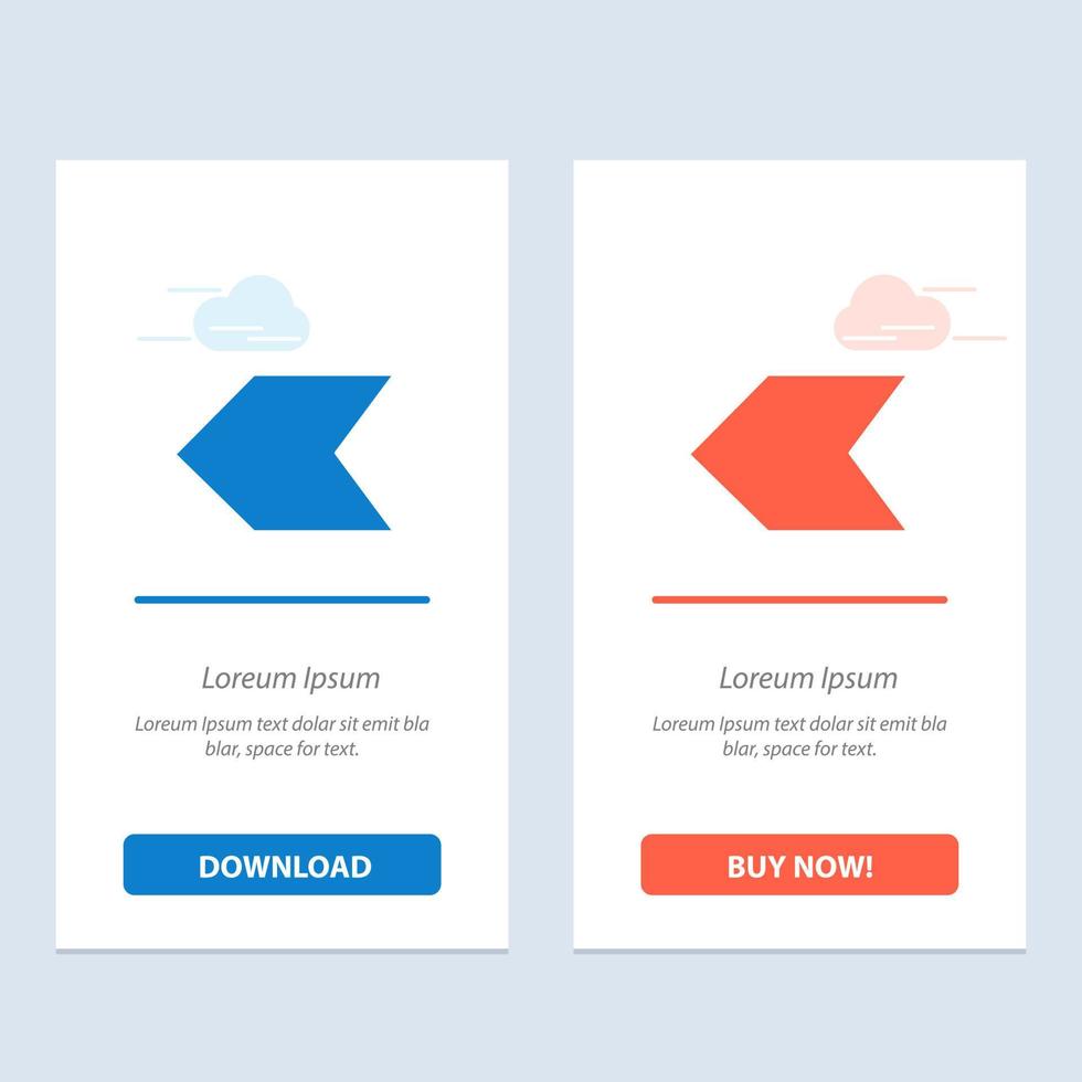 Pfeilzeiger links blau und rot Laden Sie jetzt die Kartenvorlage für Web-Widgets herunter und kaufen Sie sie vektor