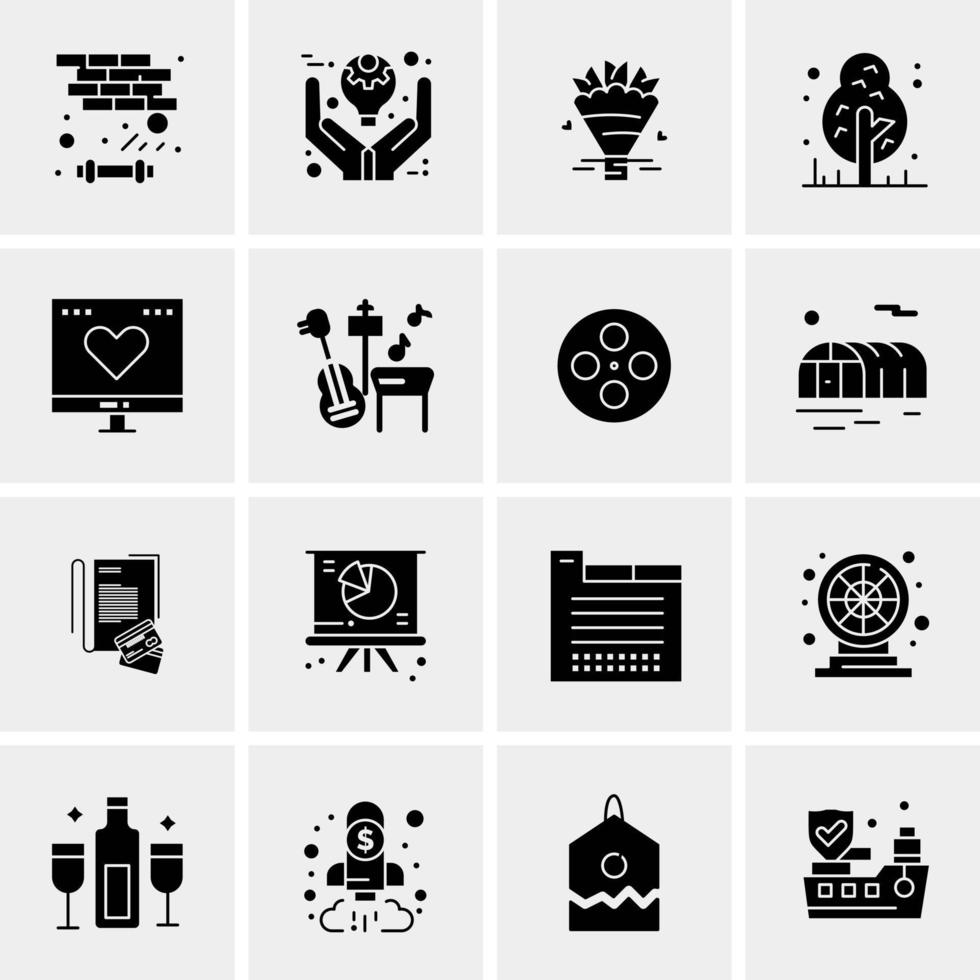 16 universelle Business-Icons Vektor kreative Icon-Illustration zur Verwendung in Web- und Mobilprojekten