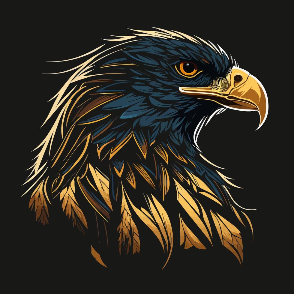 Adlerkopf Adler-Logo-Symbol - Gaming-Logo elegantes Element für Marke - abstrakte Adler-Symbole vektor