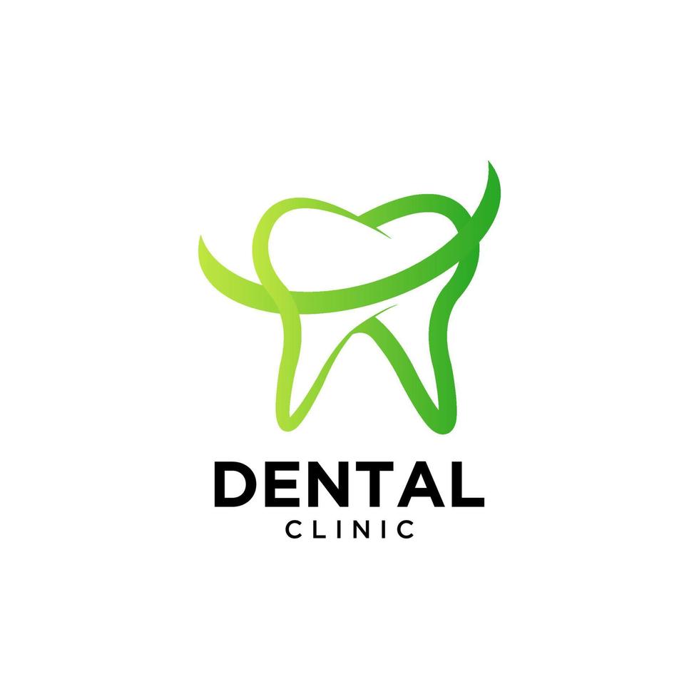 dental klinik tand logotyp design abstrakt vektor mall linjär stil. tandläkare stomatologi läkare läkare logotyp begrepp ikon.