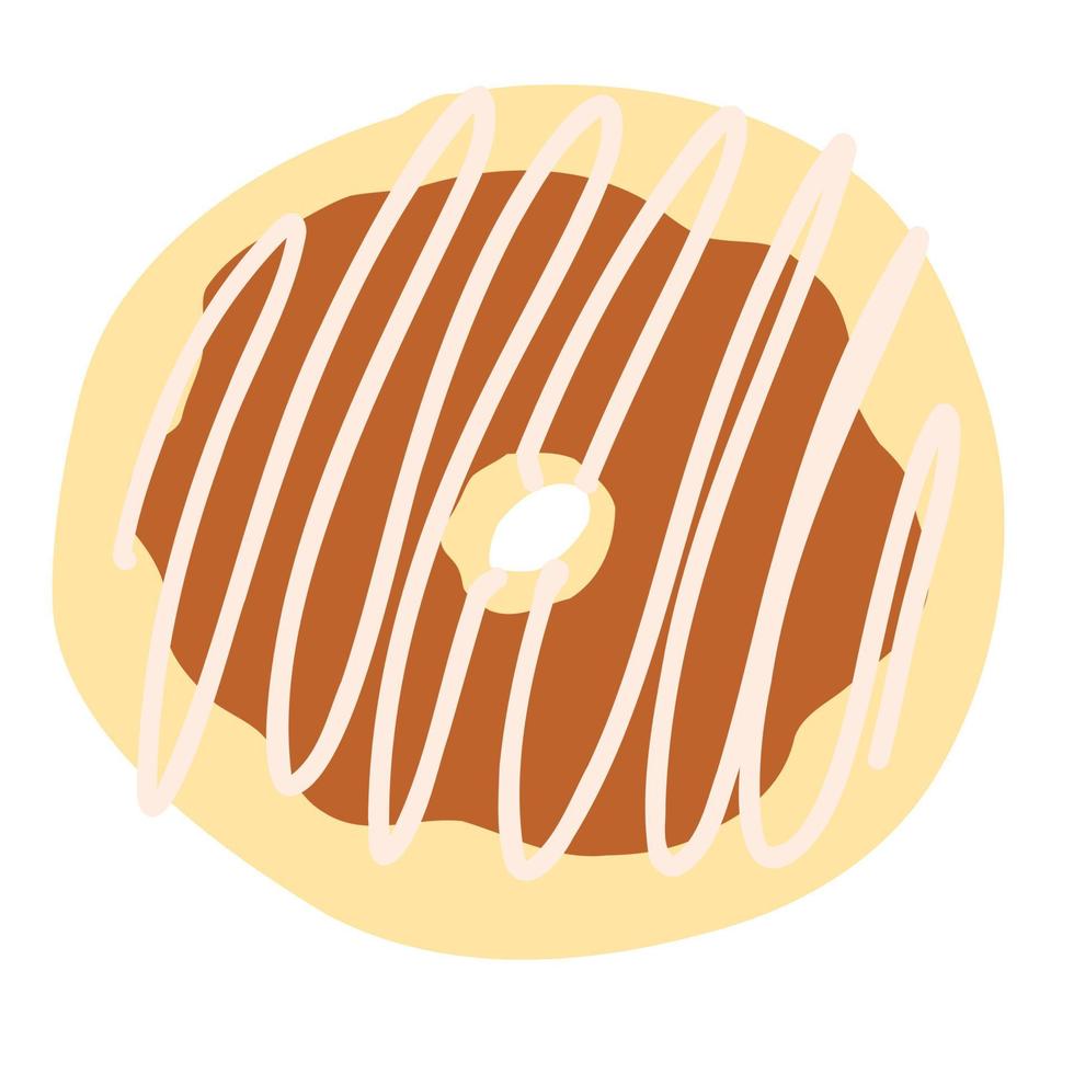 Donut im Cartoon-Stil. Vektor-Illustration isoliert auf weißem Hintergrund. vektor