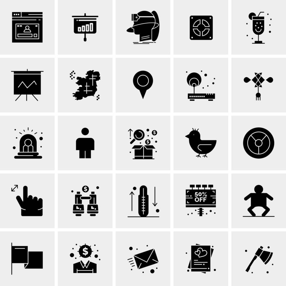 25 universelle Business-Icons Vektor kreative Icon-Illustration zur Verwendung in Web- und Mobilprojekten