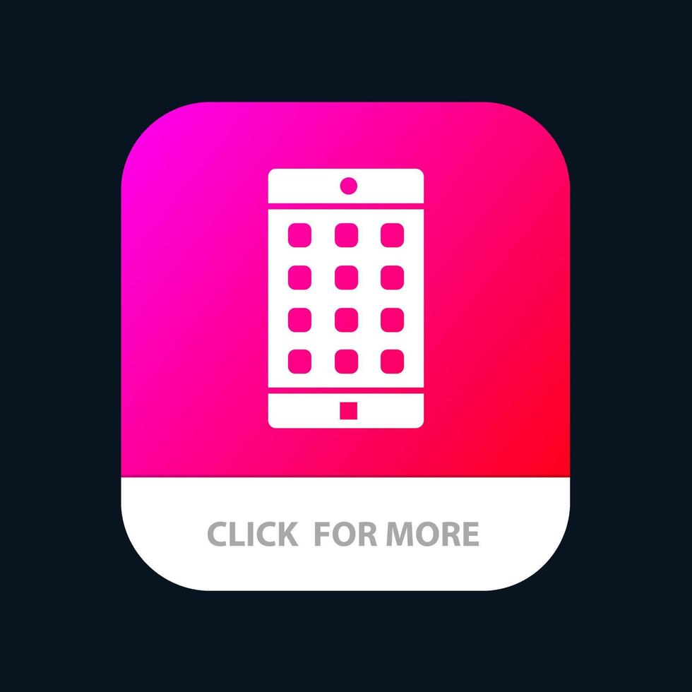 Ansökan mobil mobil Ansökan Lösenord mobil app knapp android och ios glyf version vektor
