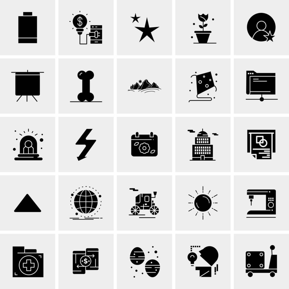 25 universelle Business-Icons Vektor kreative Icon-Illustration zur Verwendung in Web- und Mobilprojekten