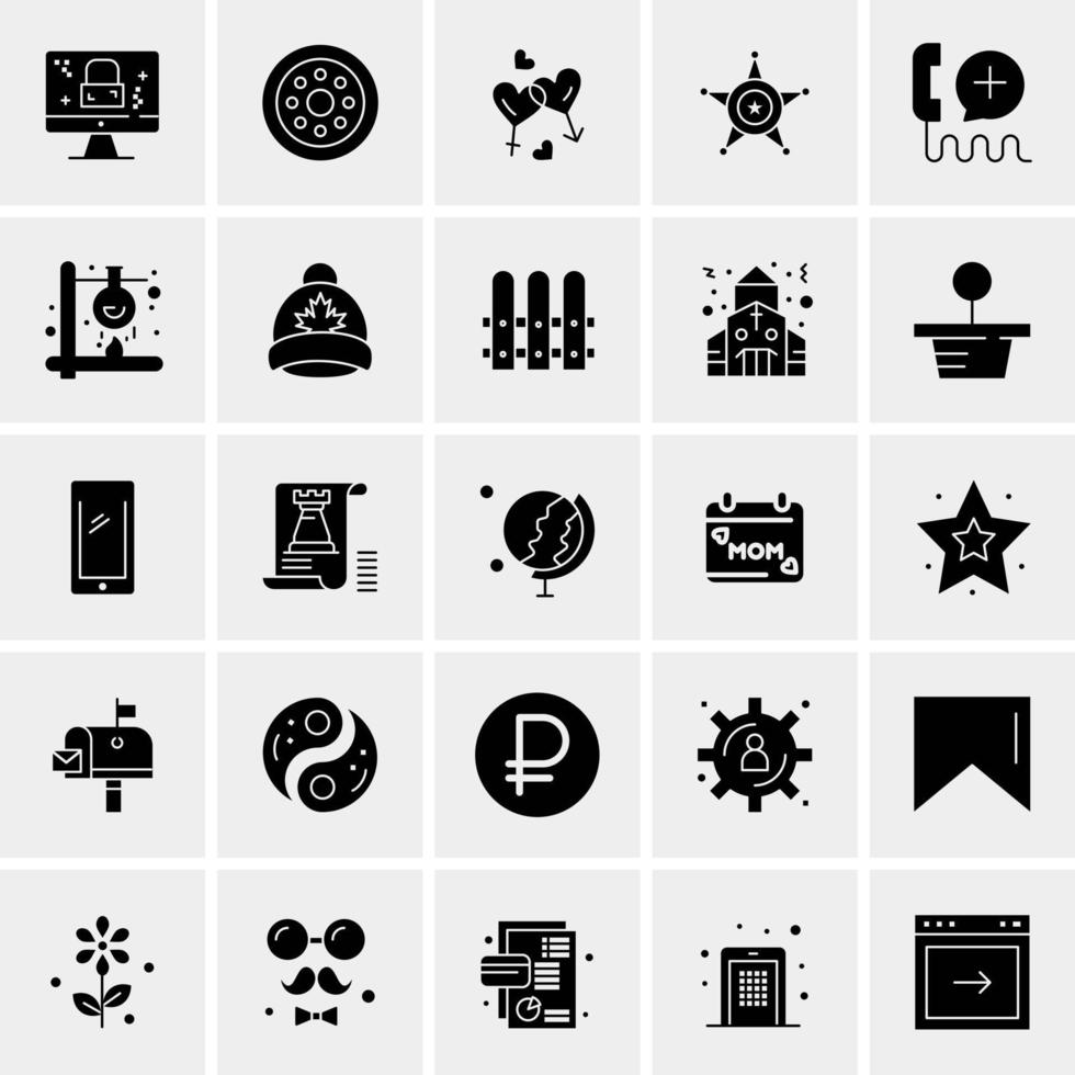 25 universelle Business-Icons Vektor kreative Icon-Illustration zur Verwendung in Web- und Mobilprojekten