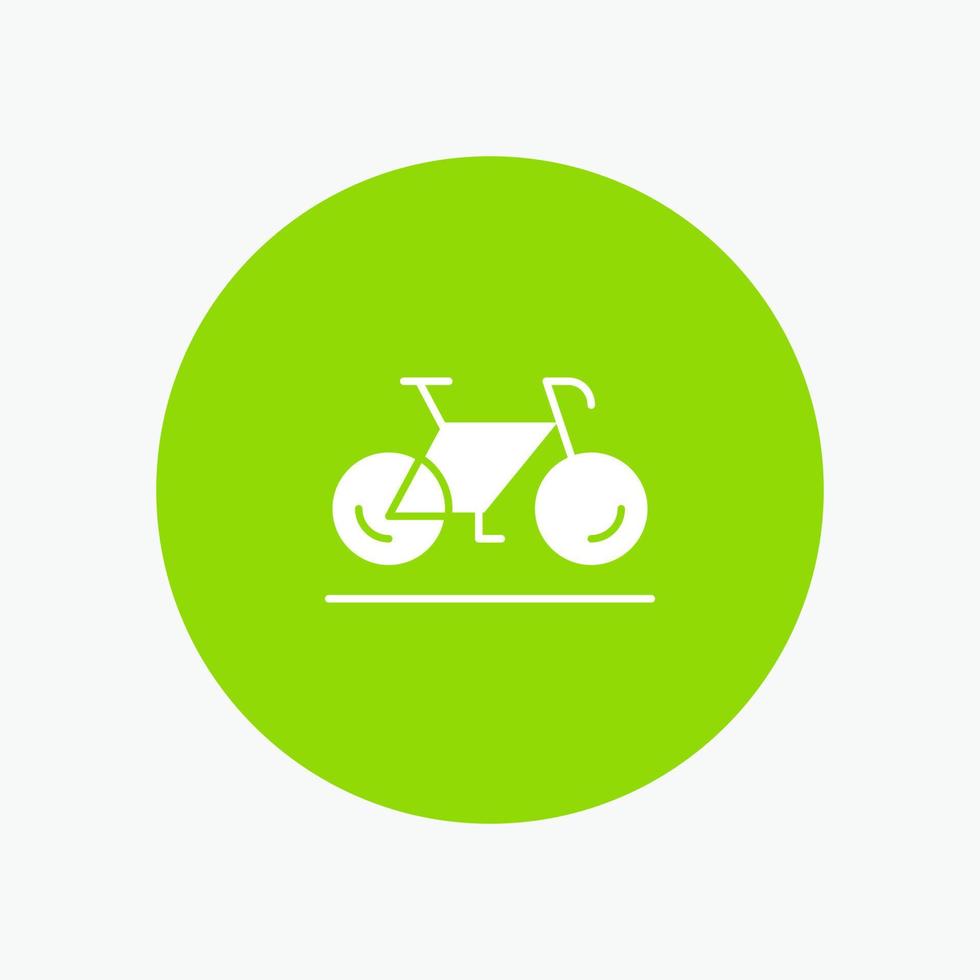 Fahrradbewegung zu Fuß Sport weißes Glyphen-Symbol vektor