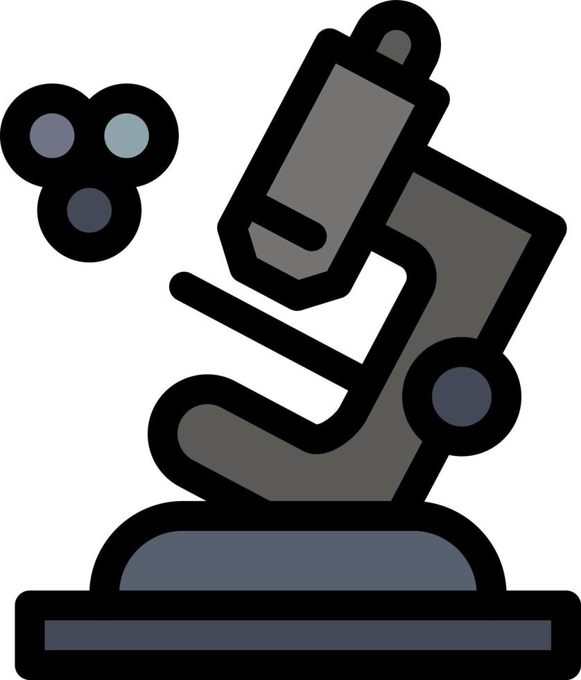 Biologie Mikroskop Wissenschaft flache Farbe Symbol Vektor Icon Banner Vorlage