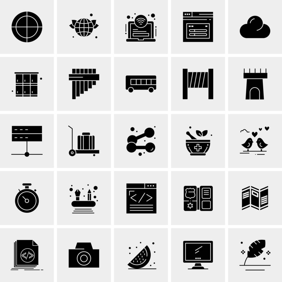 25 universelle Business-Icons Vektor kreative Icon-Illustration zur Verwendung in Web- und Mobilprojekten