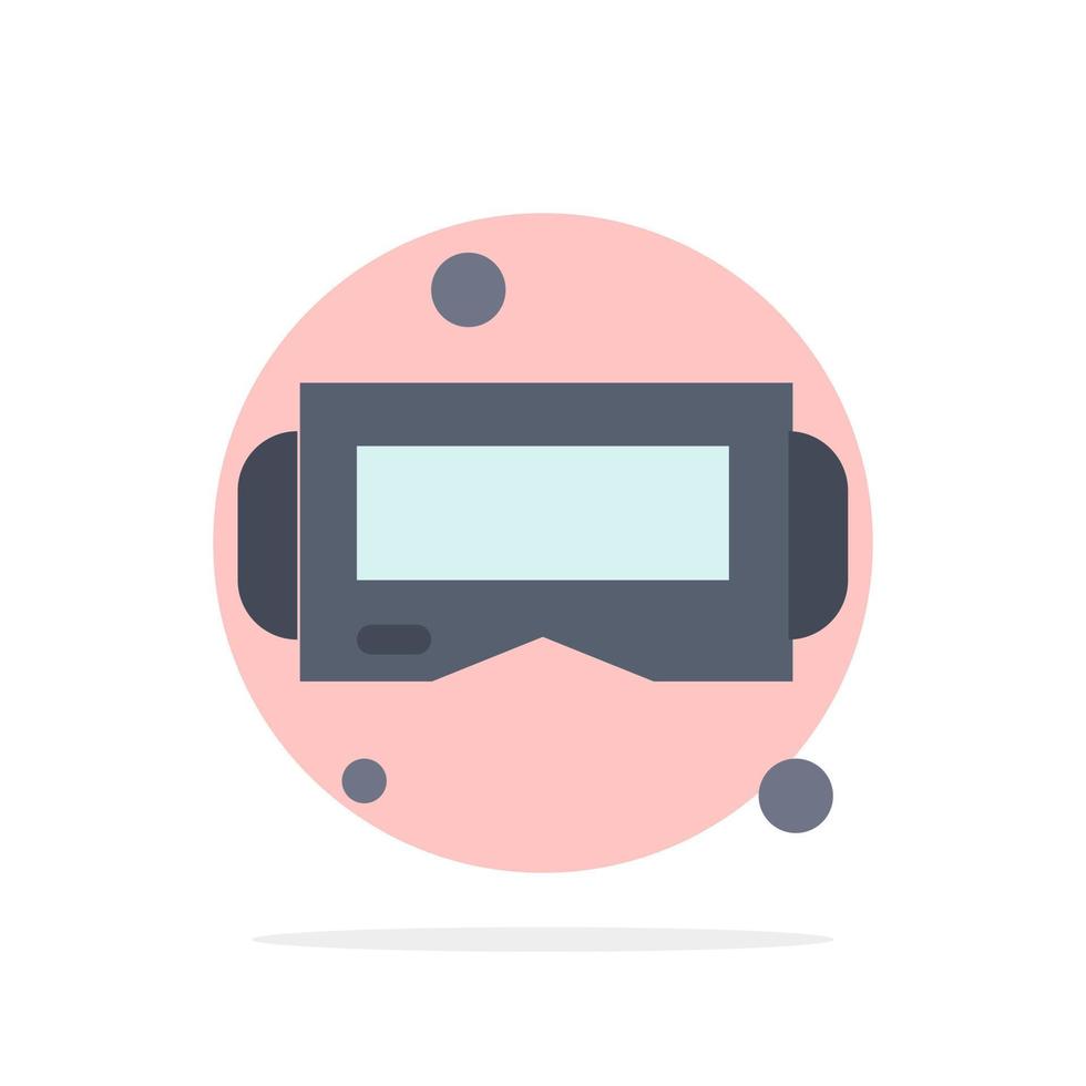 enhet glasögon Google glas smart abstrakt cirkel bakgrund platt Färg ikon vektor