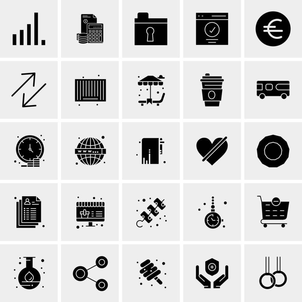 25 universelle Business-Icons Vektor kreative Icon-Illustration zur Verwendung in Web- und Mobilprojekten