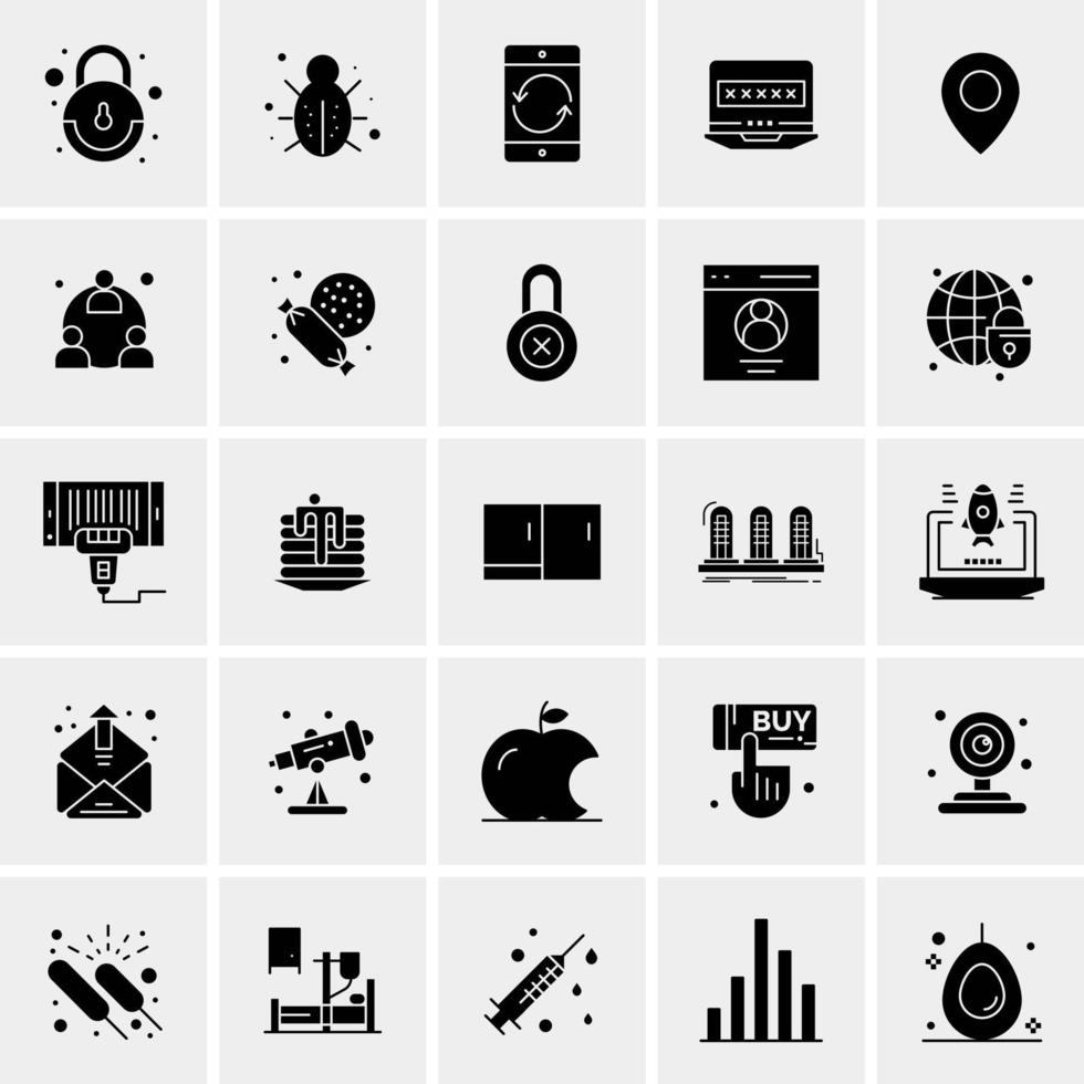 25 universelle Business-Icons Vektor kreative Icon-Illustration zur Verwendung in Web- und Mobilprojekten