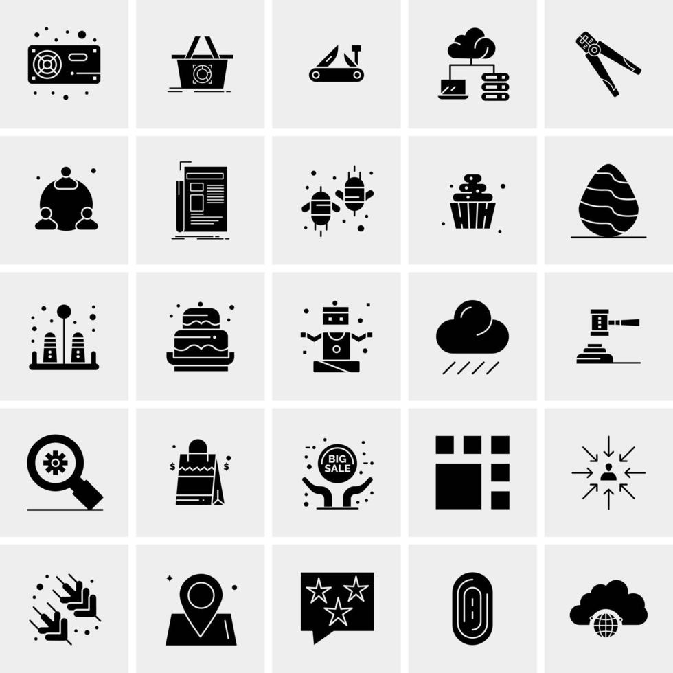 25 universelle Business-Icons Vektor kreative Icon-Illustration zur Verwendung in Web- und Mobilprojekten