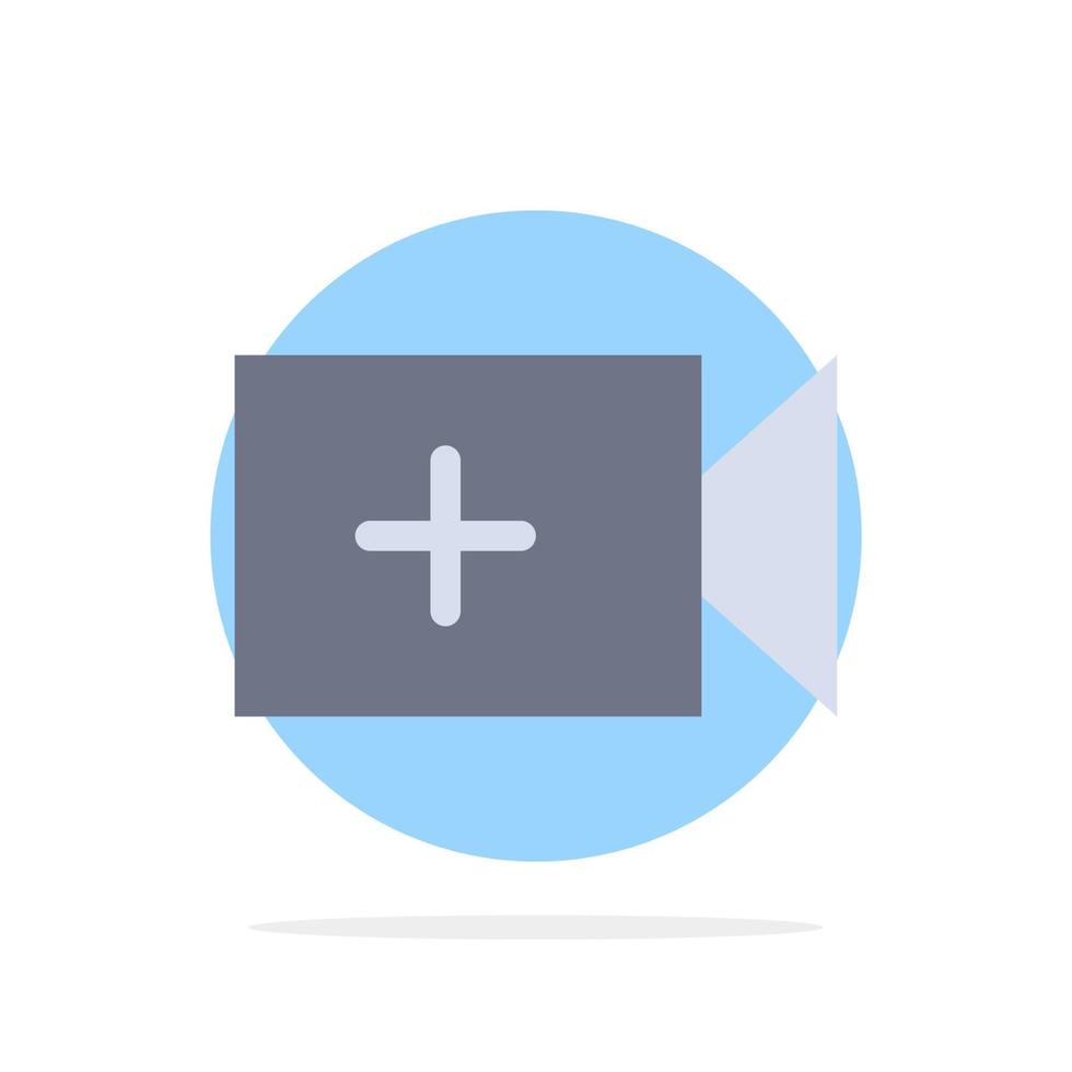 video kamera ui abstrakt cirkel bakgrund platt Färg ikon vektor